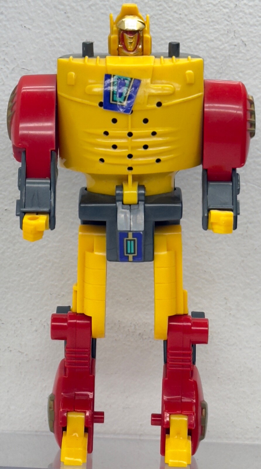 Vintage 1990’s Transformers Bootleg Transforming Toy Lion Yellow Red Robot 8”