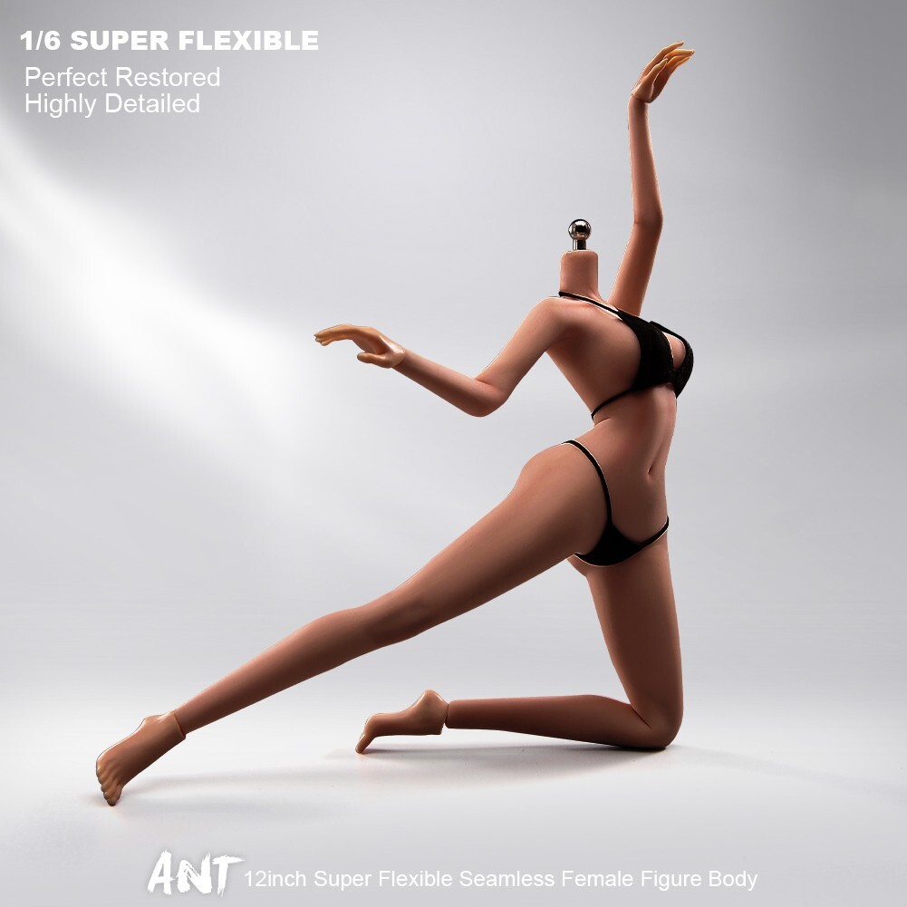 ANT T302 1/6 Seamless Copper Suntan Female Body Large Bust Makeup For 12&Prime; Figure