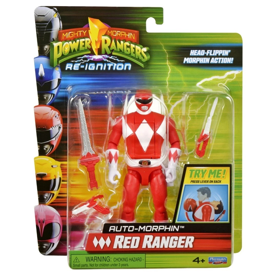 Power Rangers Re-Ignition Auto Mighty Morphin Head-Flippin&rsquo; Lot Set Playmates