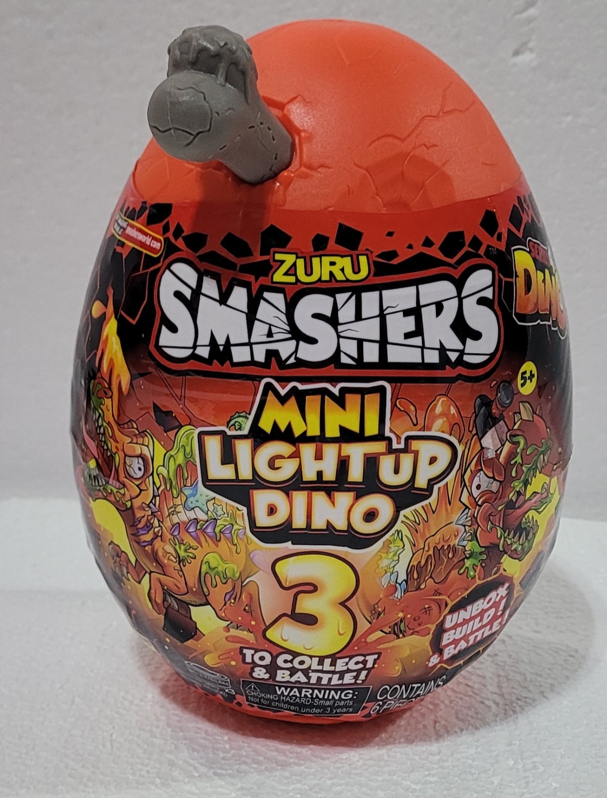 1 PC Zuru Smashers Mini Light Up Dino Surprise Egg Color Varies
