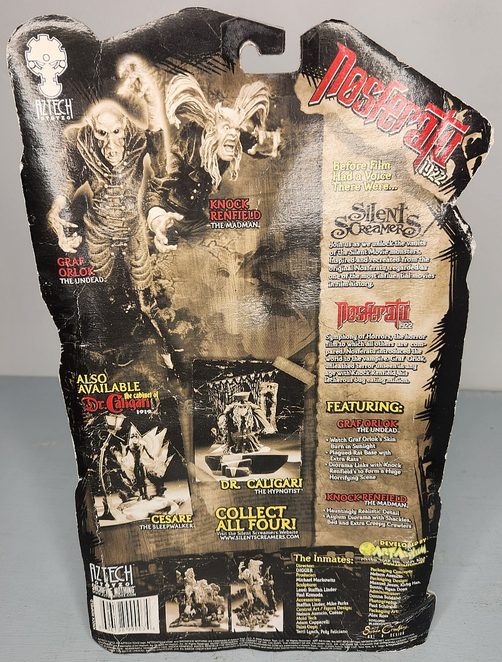 2000 Silent Screamers Series 1 Knock Renfield Nosferatu 1922 Action Figure M1