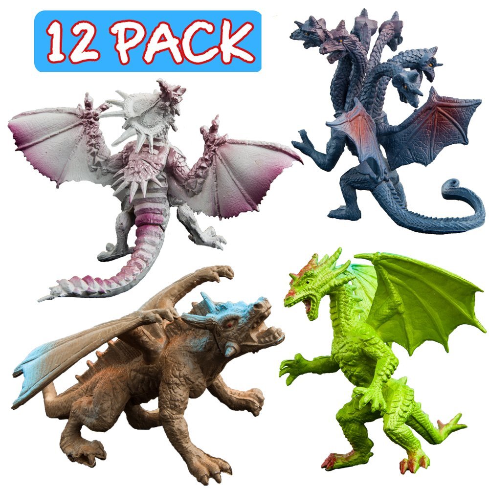 Dragon Toys12 Piece Assorted Realistic Looking Figure4 Multi_color