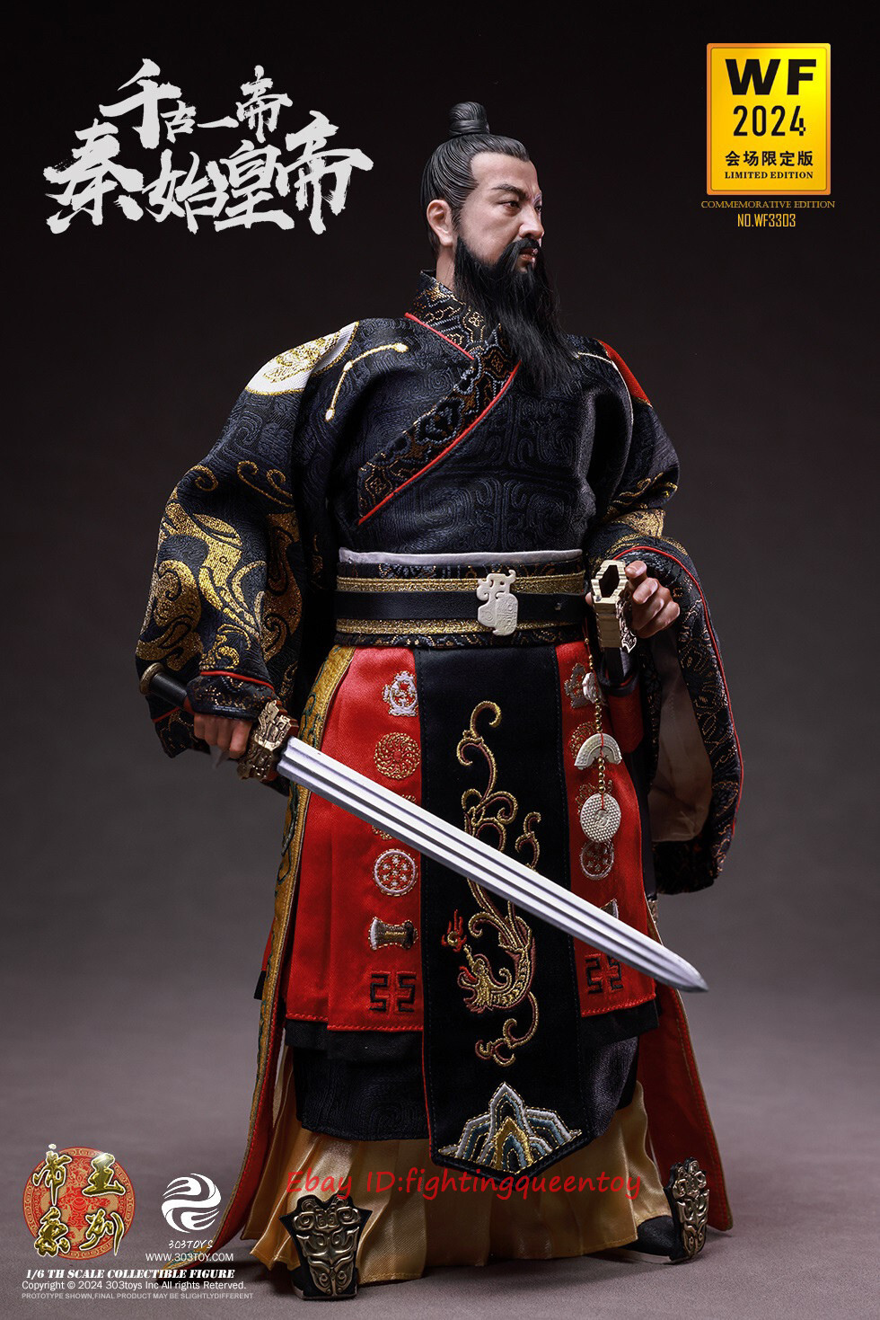 303TOYS Qin Shi Huang First Chinese Emperor WF2024 Ver 1/6 Action Figure Presale