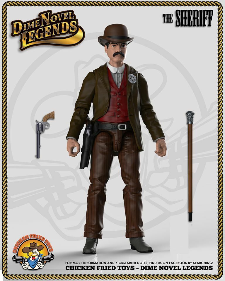 Dime Novel Legends 1:18 scale (4&Prime;) old west action figure Sheriff