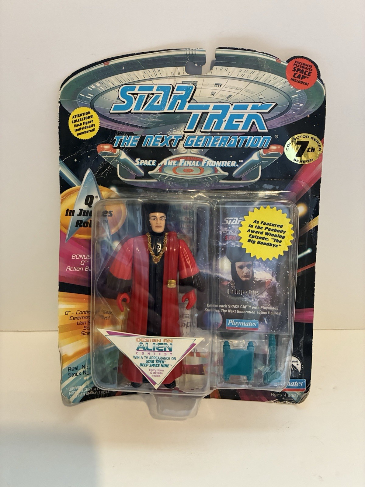 Star Trek The Next Generation Q In Judges Robe Playmates Action Figure, NIP