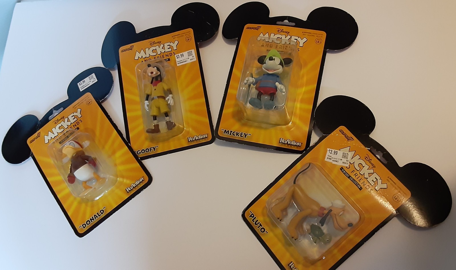 Super 7 ReAction Disney Mickey & Friends Vintage Collection Wave 1 Full Set of 4