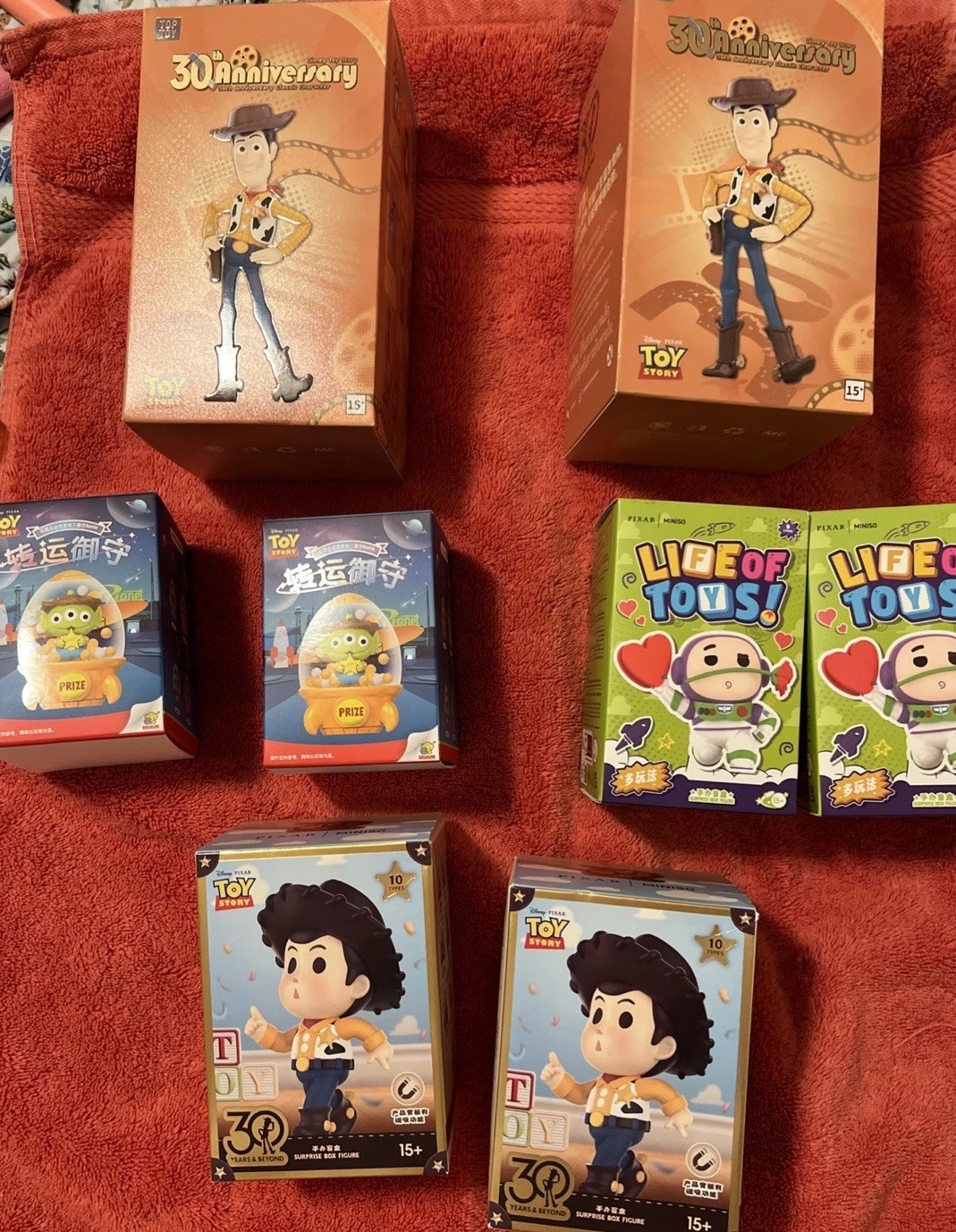 Toy Story 30th Anniversary Lot Of 8 Boxes 4 Different Styles