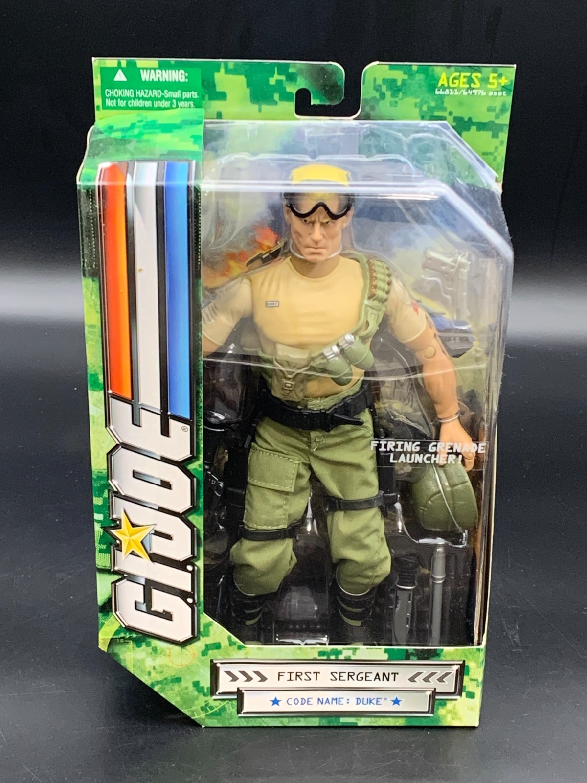Hasbro G.I. Joe 12” First Sergeant Duke With Firing Grenade Launcher 2008