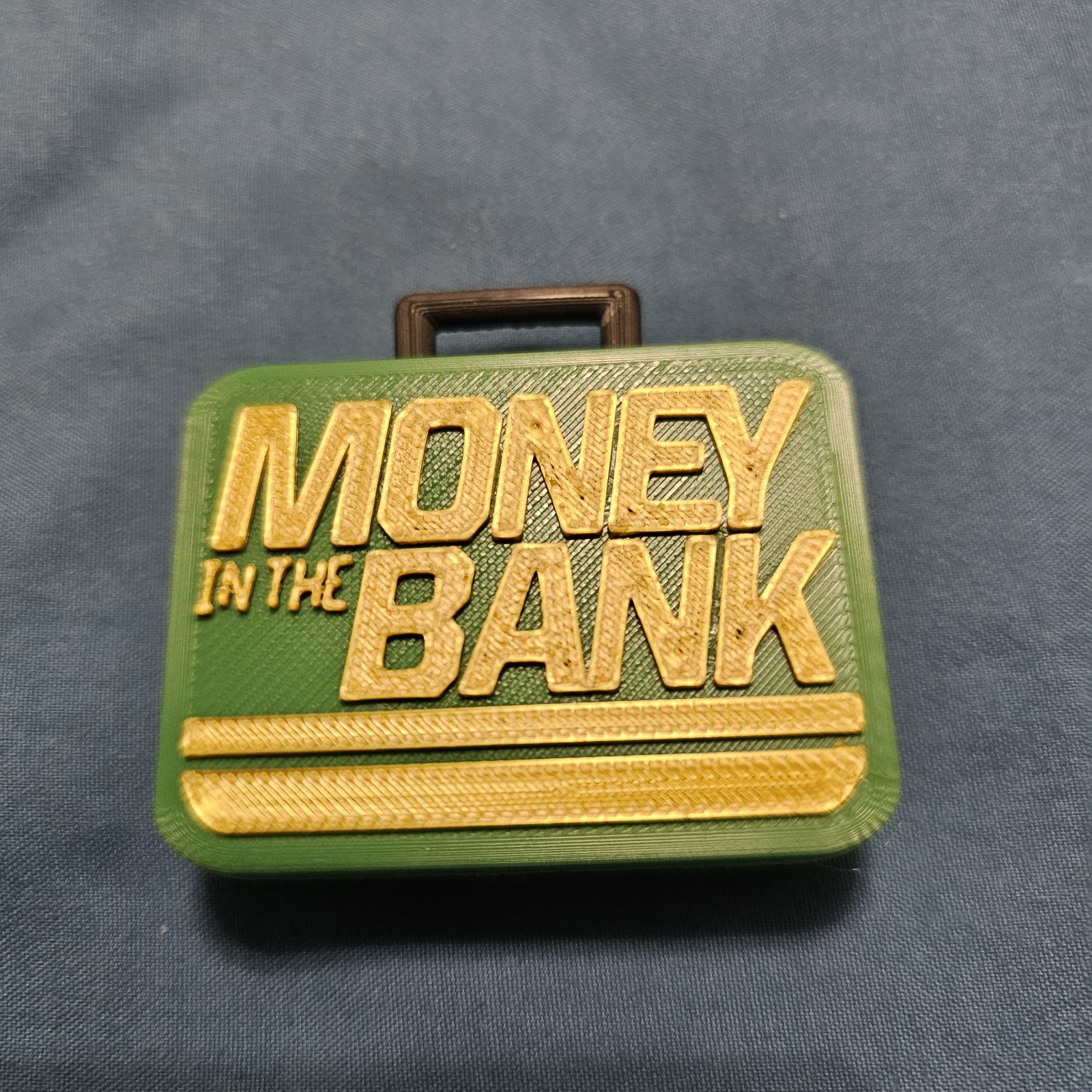 WWE Mattel 3D Printed Green/Gold Money In The Bank Briefcase 2025 Accessory