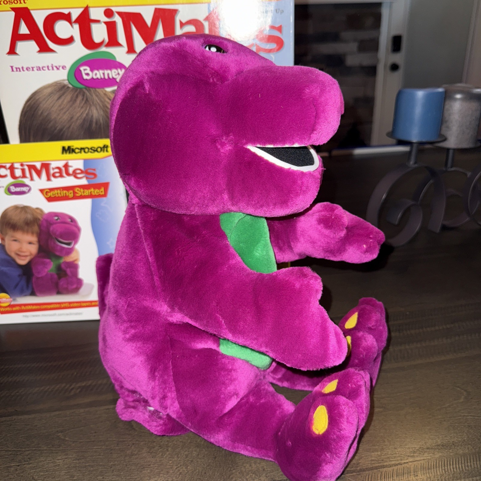 Barney Microsoft ActiMates 1997 Interactive Singing Talking Moving Barney w/ Box