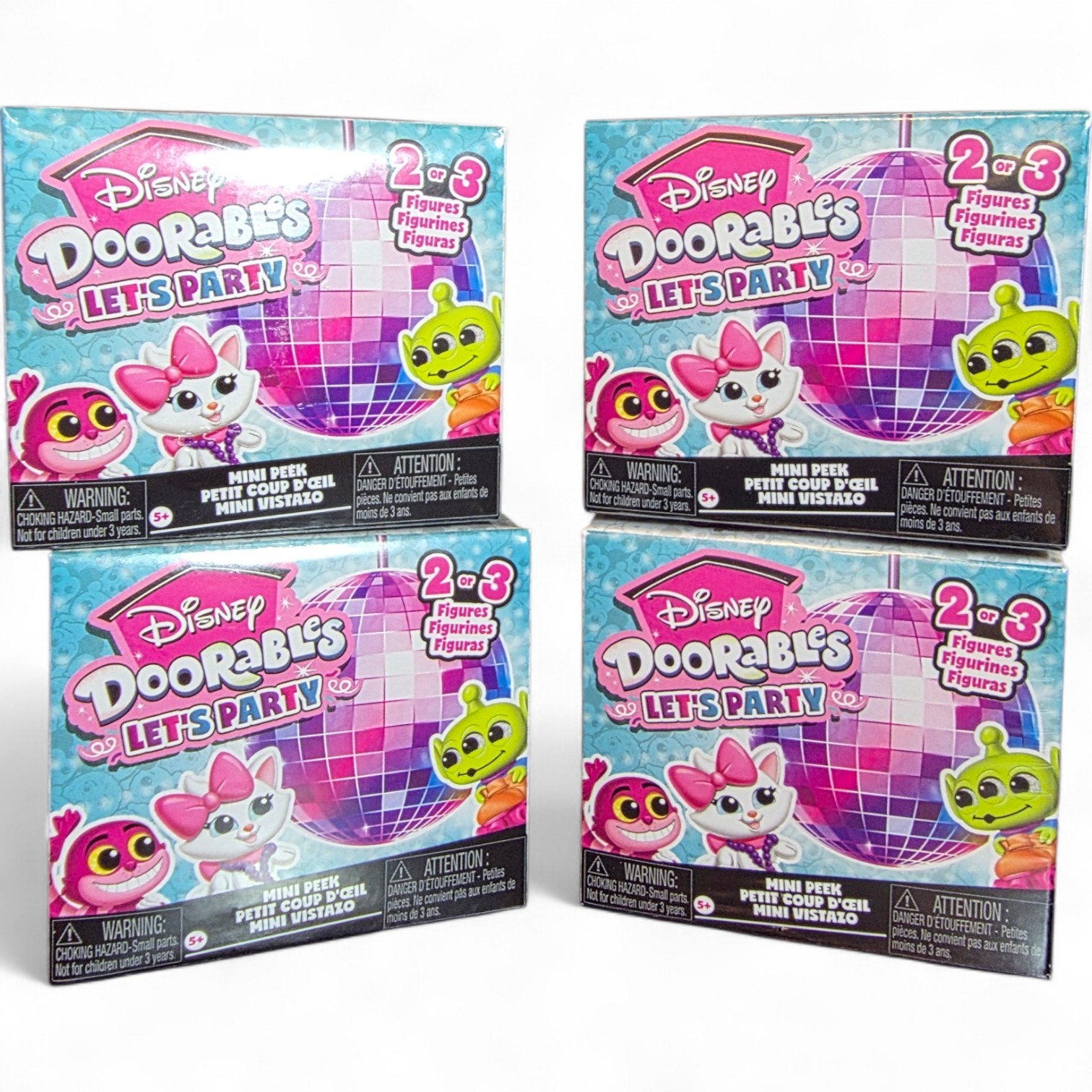 Series 14 Disney Doorables Lets Party Brand New 4 Unopened Boxes. FACTORY SEALED