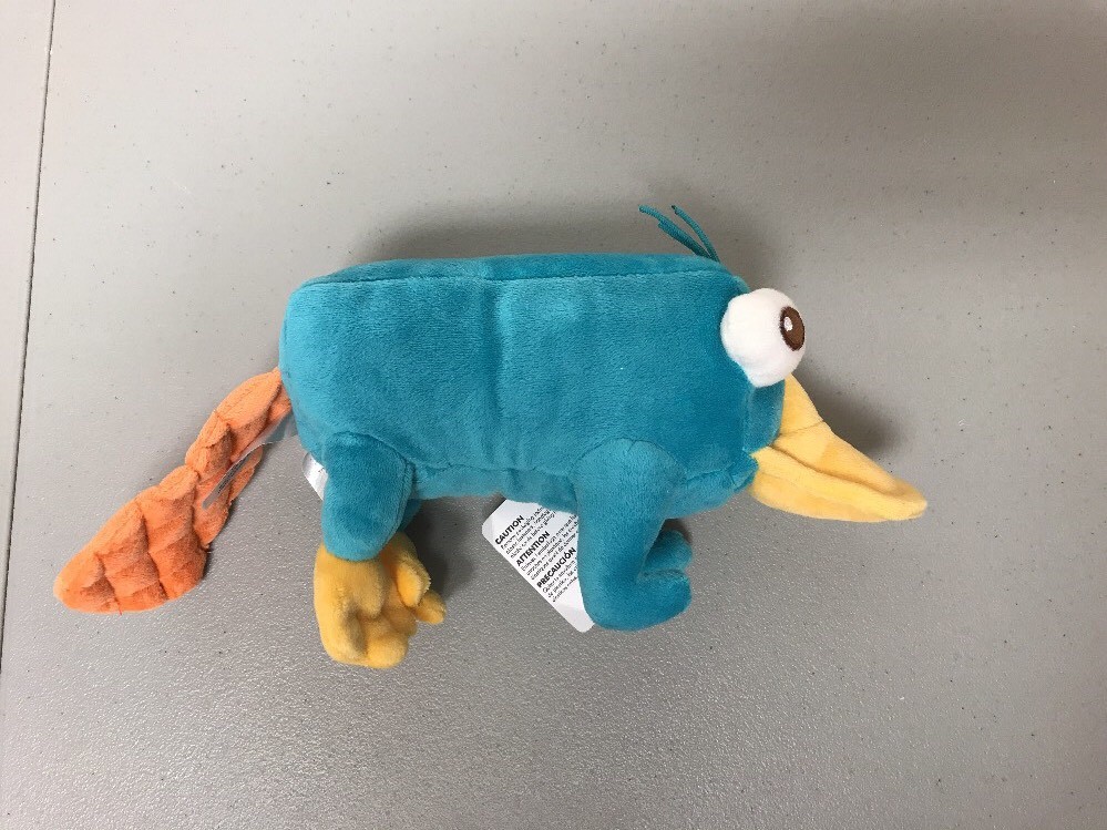 Disney 10” Perry Mini Bean Bag Plush – Phineas and Ferb – NEW with Original Tags