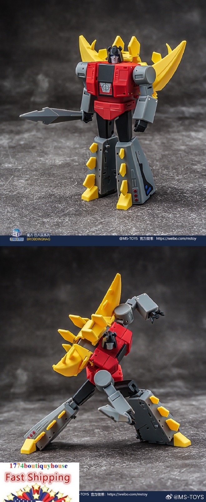 New Transformation Magic Square TOYS MS-B59 G1 Dinobot STEGOSAURUS 15CM USA SELL