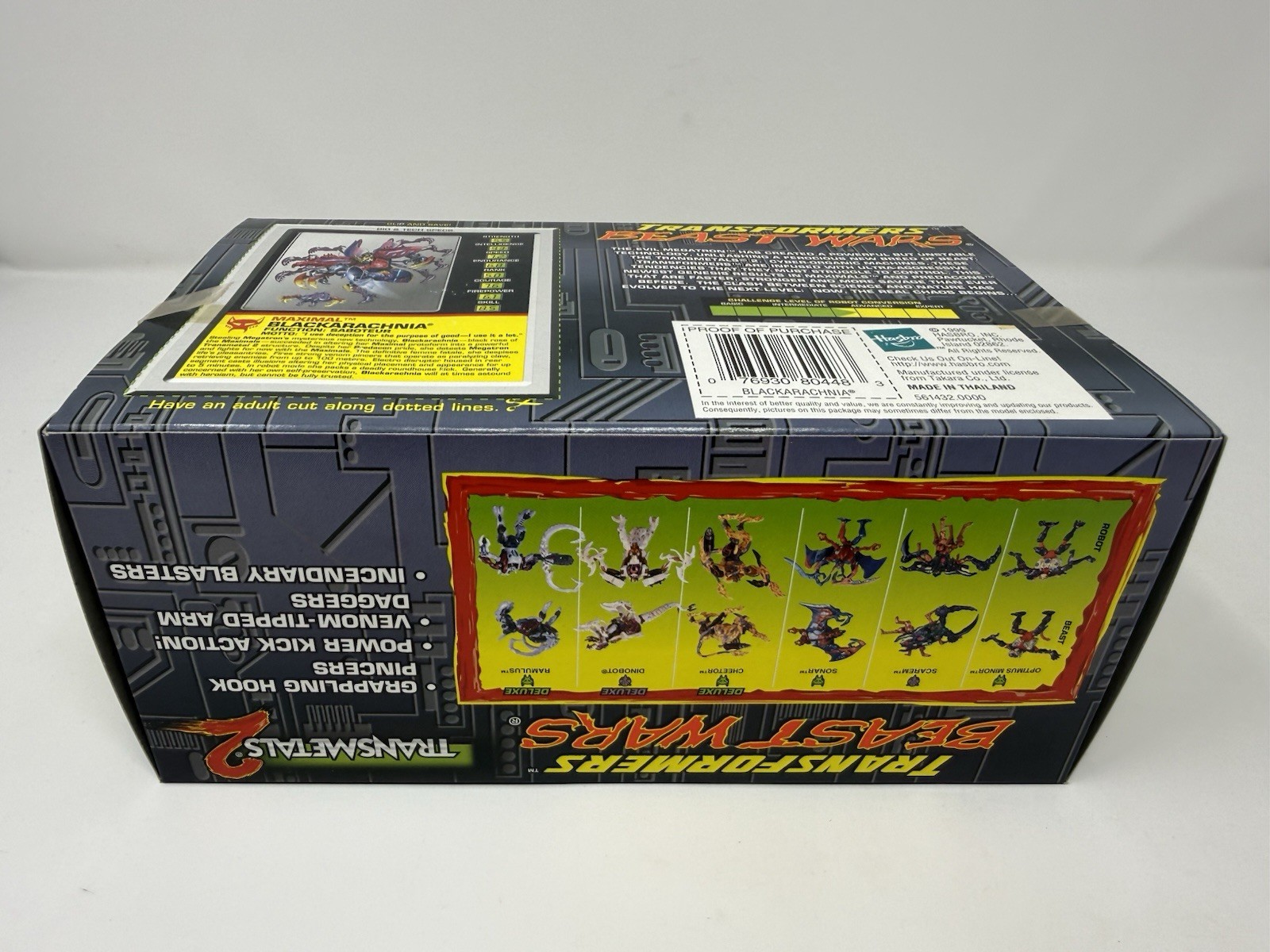 NEW Beast Wars Transformers Transmetal 2 Blackarachnia Hasbro 1999 Sealed Box