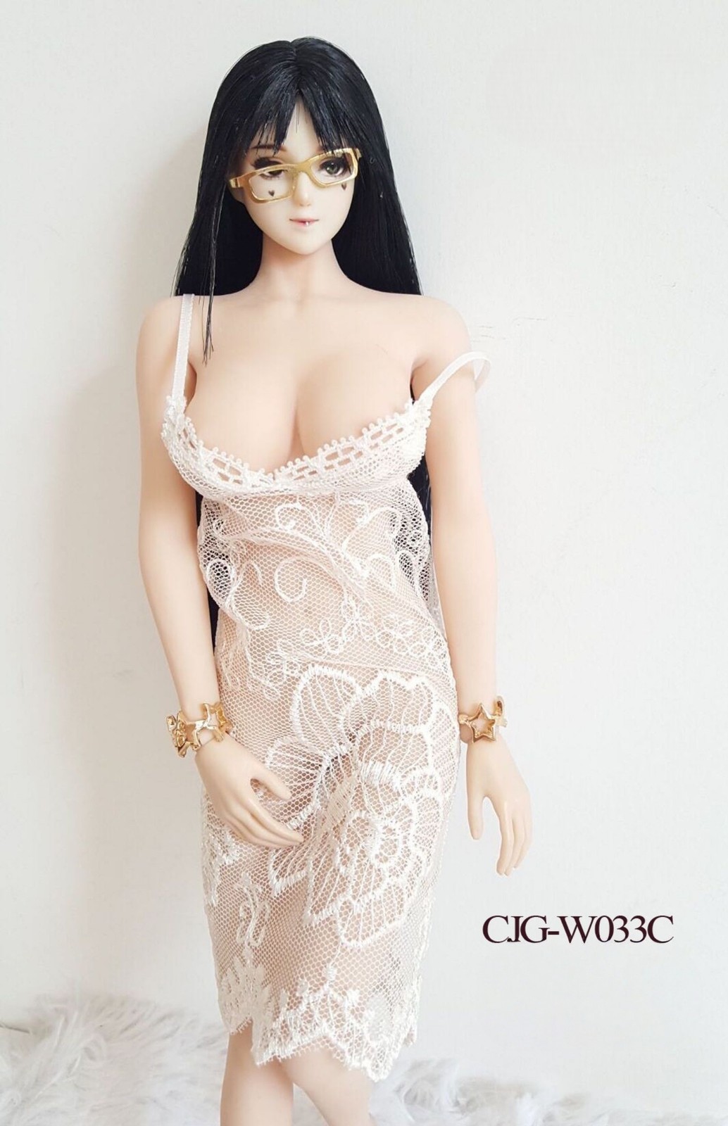 1:6 CJG-W033 Perspective Lace Night Dress Model 12 » Figure Accessories