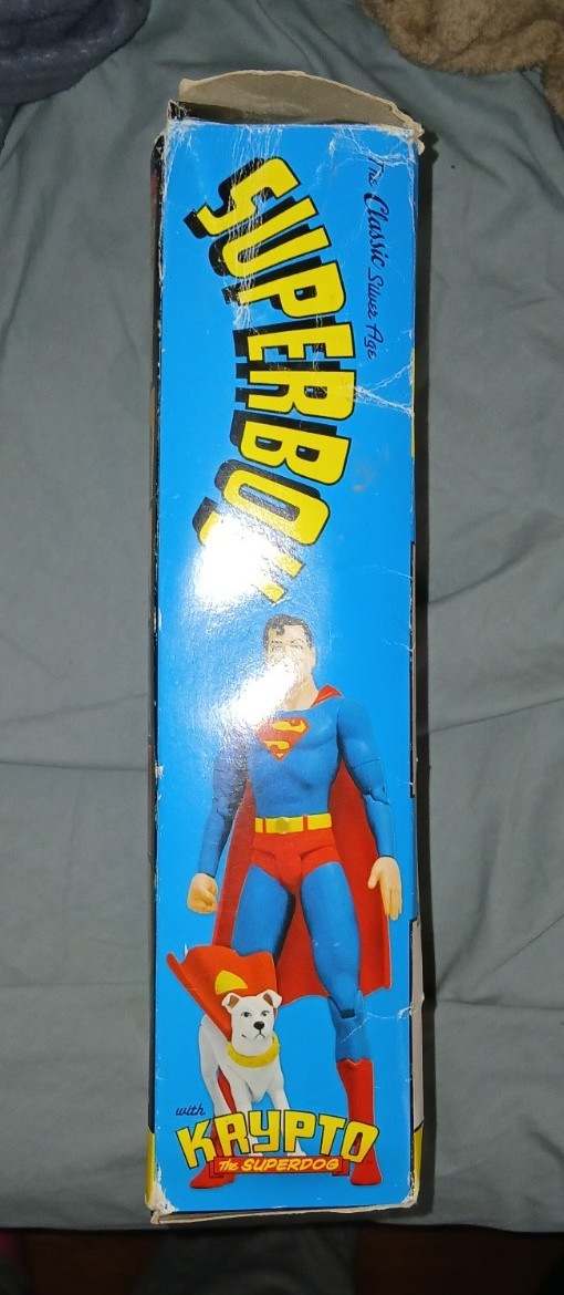 DC DIRECT SILVER AGE SUPERBOY & SUPERGIRL WITH KRYPTO & STREAKY 6&Prime; FIGURE SET