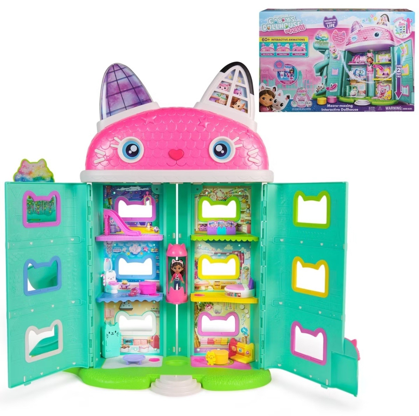 Gabby&rsquo;s Dollhouse: The Movie Purrfect Dollhouse Playset W Accessories & Sounds