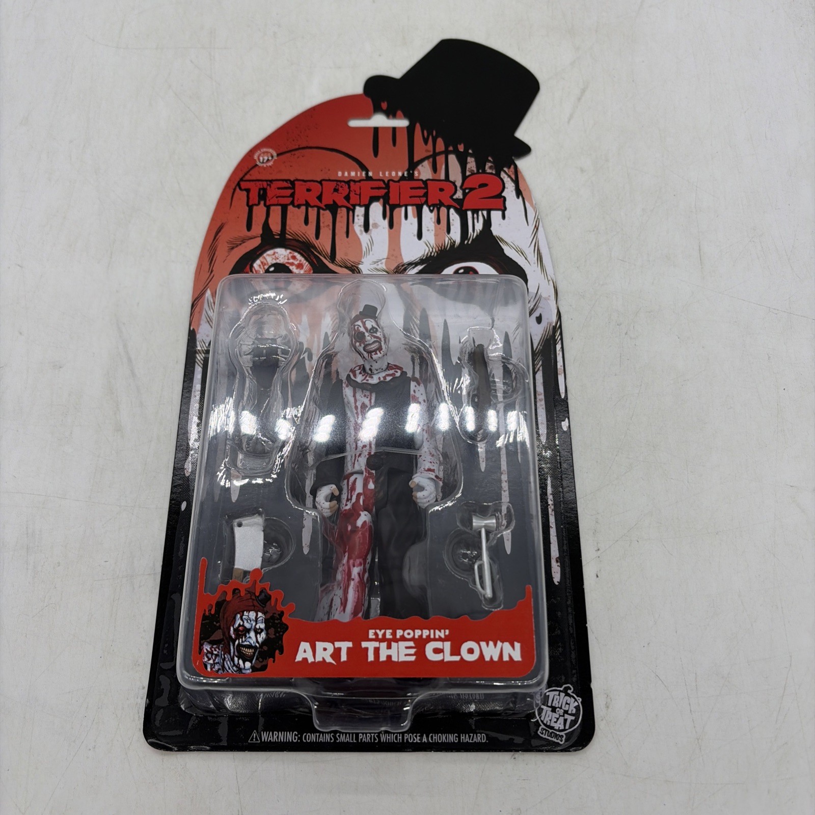 TERRIFIER 2 EYE POPPIN ART THE CLOWN 5&Prime; ACTION FIGURE BRAND NEW