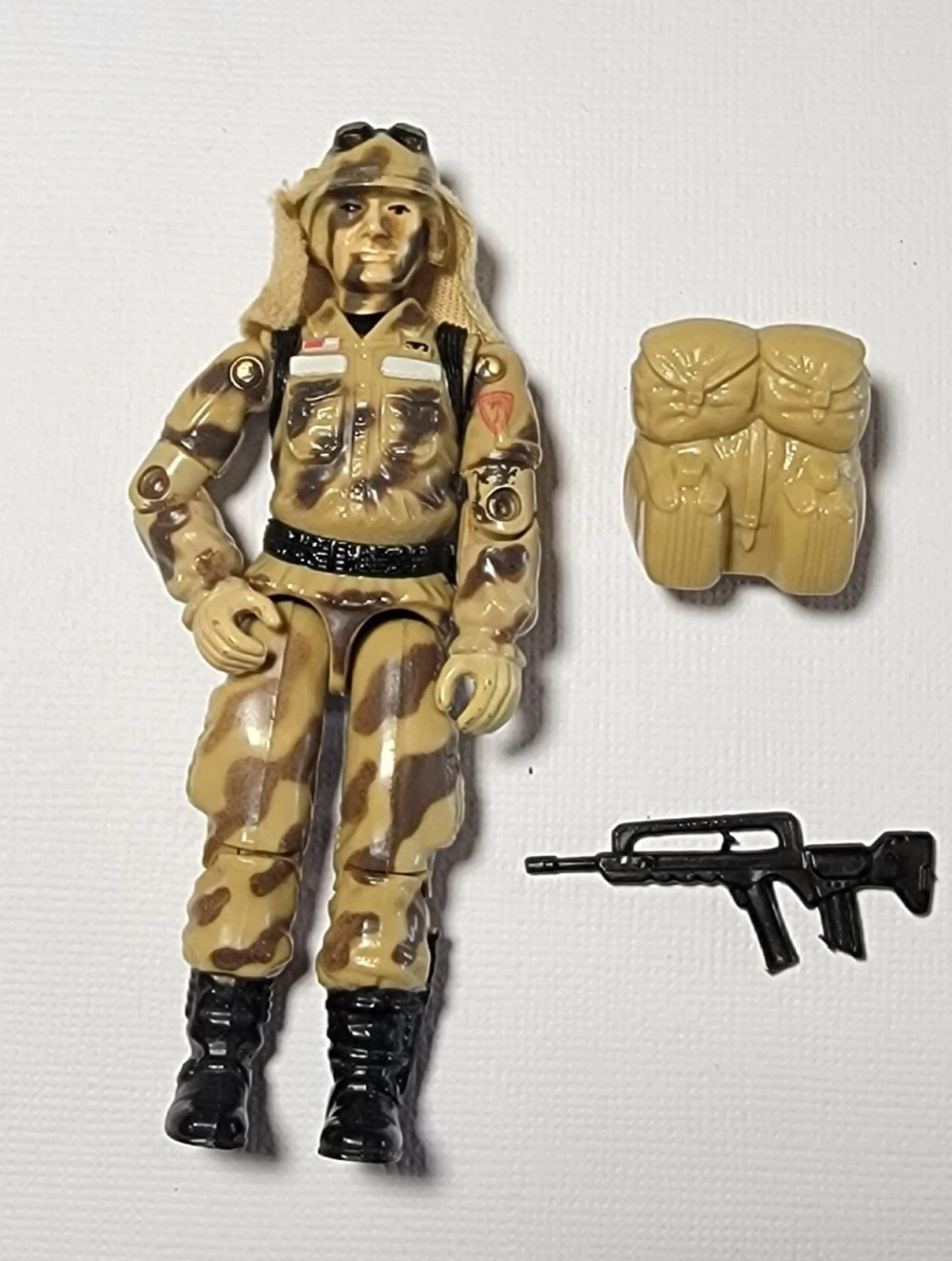 1985 Gijoe Cobra Desert Trooper ( Dusty ) W/ Weapons & A Gorgeous Figure !