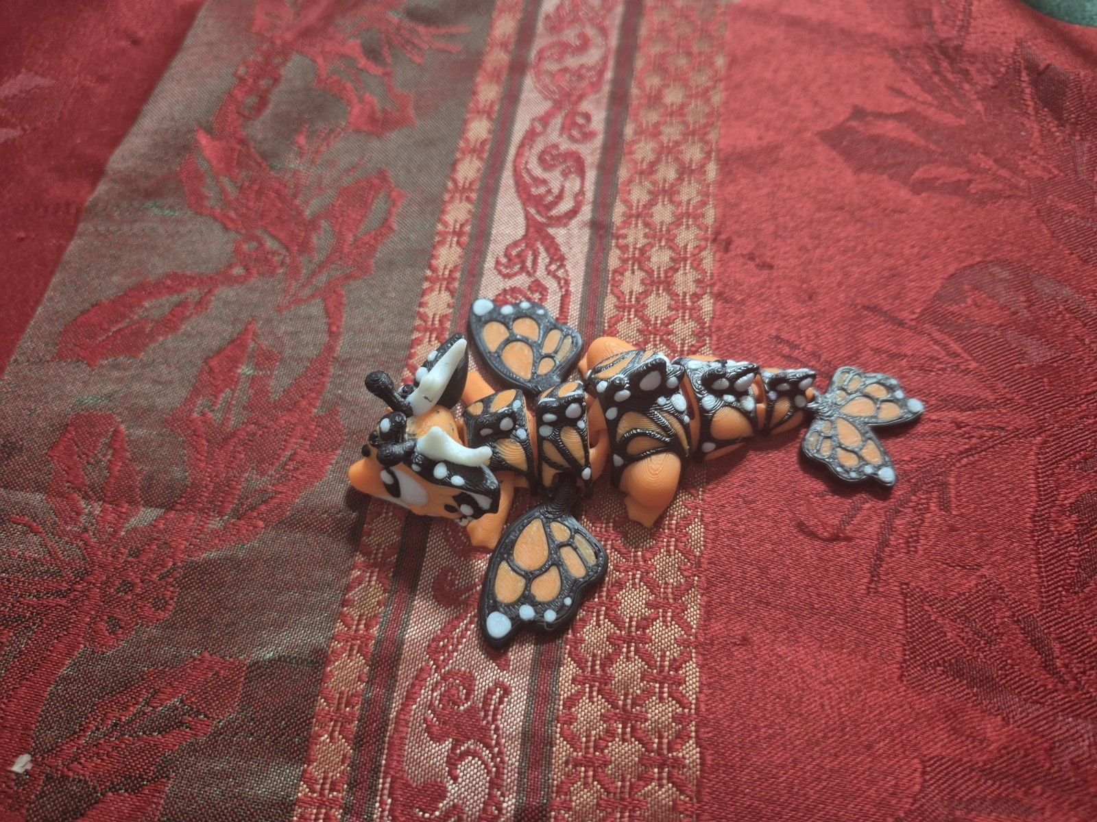 Butterfly Dragon Egg 3d Printed Orange And Black