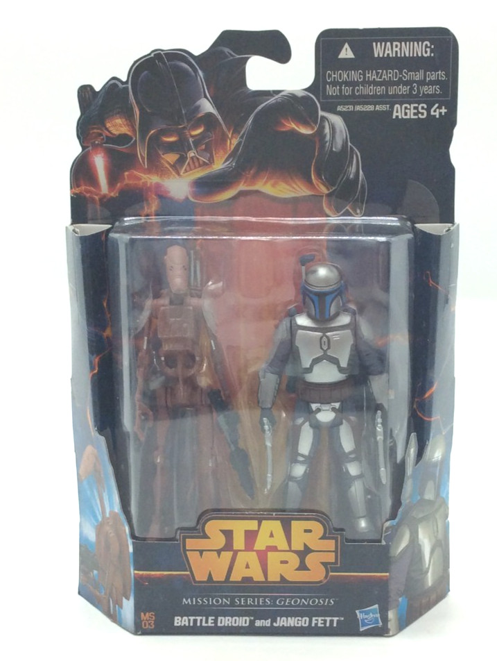 Hasbro Star Wars Mission Series MS03 BATTLE DROID & JANGO FETT Action Figure