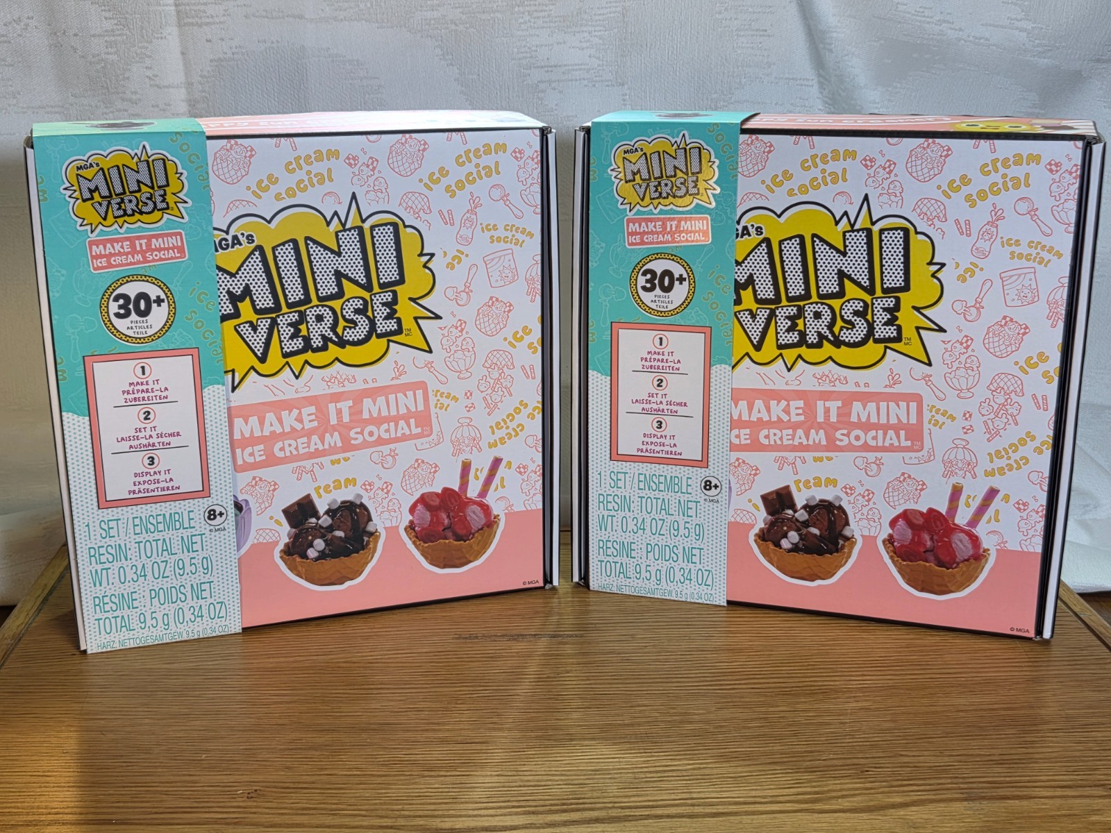 MGA&rsquo;s Miniverse Make It Mini Food/Ice Cream Social 30+pc BRAND NEW Lot of 2 NIB