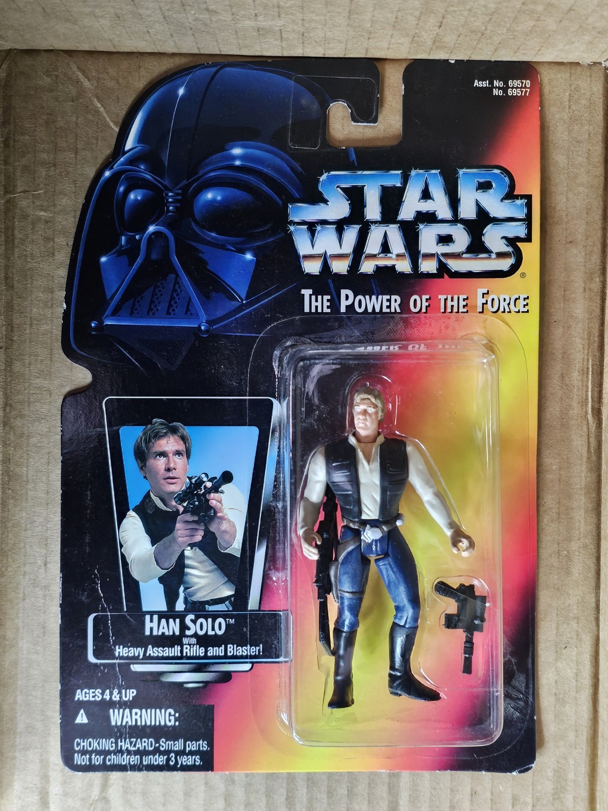 Star Wars The Power of the Force Han Solo w/ Heavy Assult Rifle and Blaster