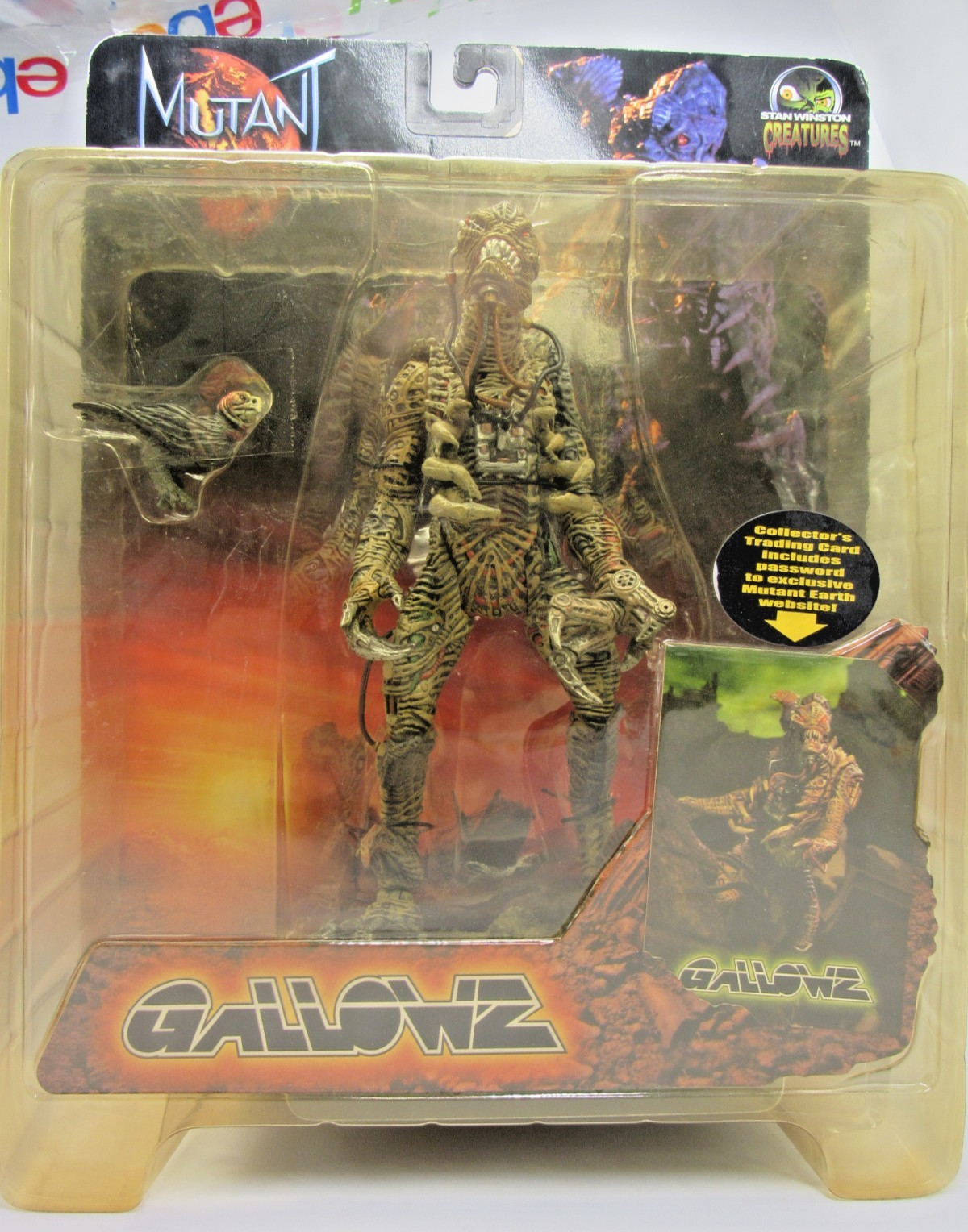 Mutant Earth GALOWZ Figure Stan Winston Creatures 2001 plastic yellow