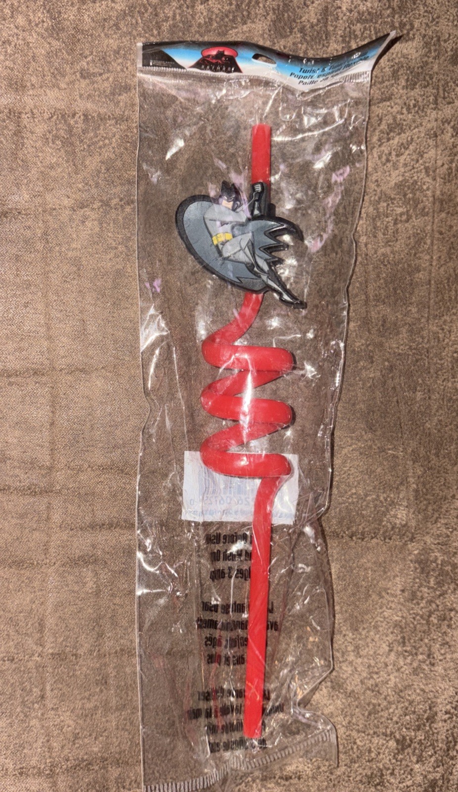 Batman The Animated Series Twist & Twirl Straw Topper Toy Collectible MIP 1998