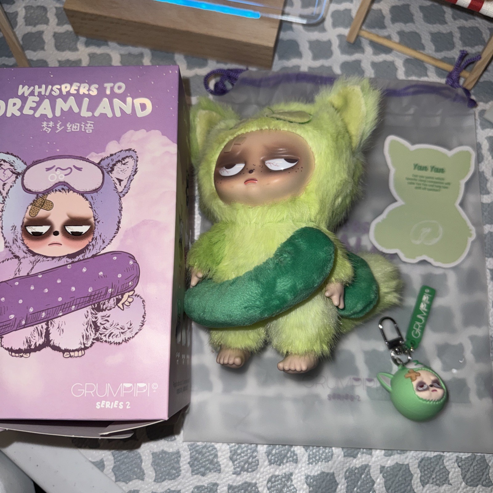 NEW V2 Sleepless Grumpipi Whispers To Dreamland Confirmed YAN YAN + Keychain