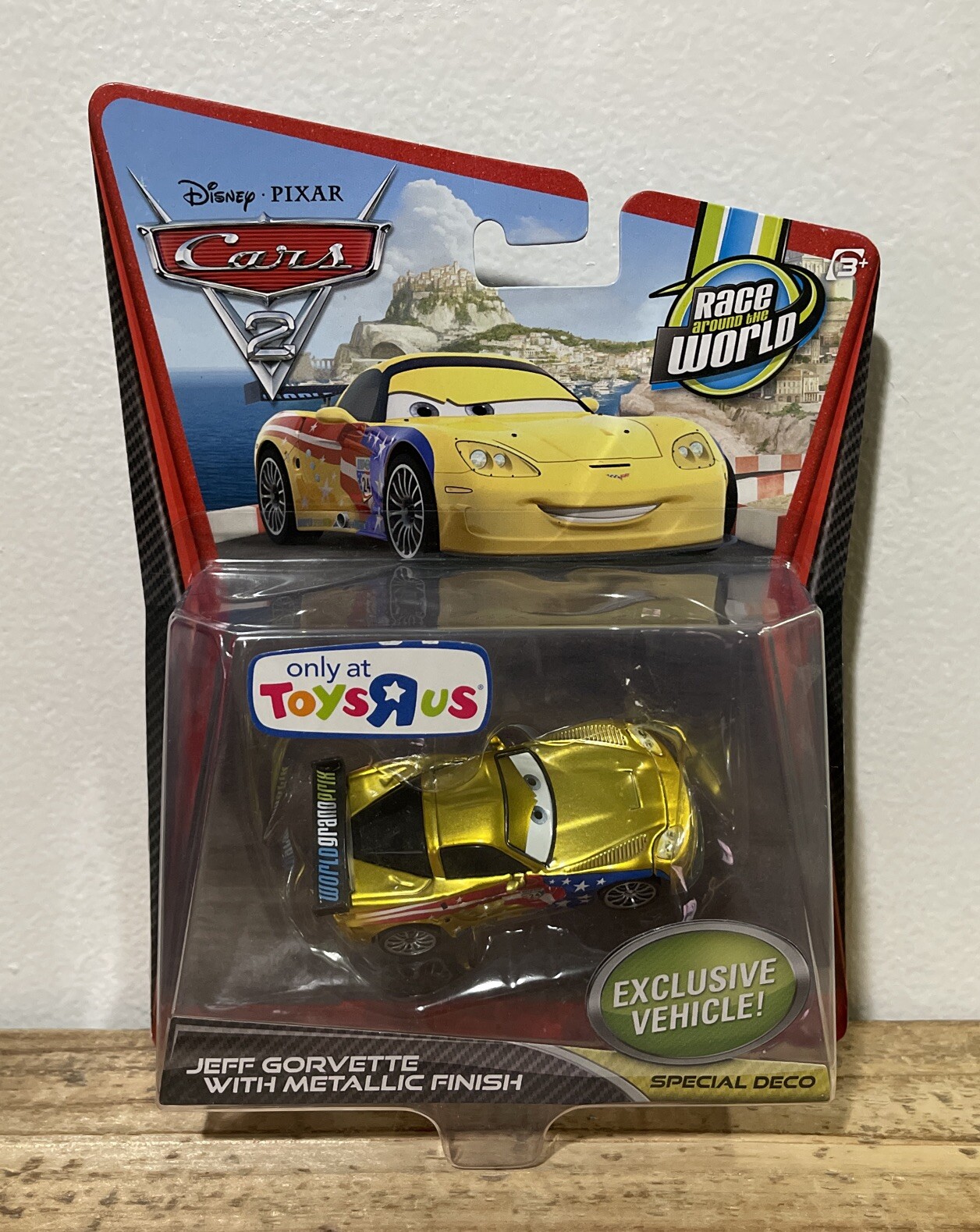 Mattel Disney Pixar Cars 2 Jeff Gorvette With Metallic Finish Toys R Us