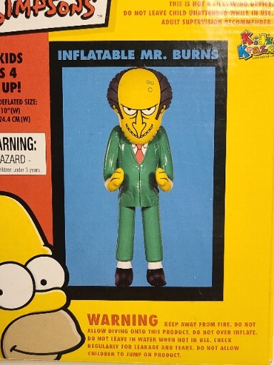 The Simpsons Inflatable Mr Burns Figure Kids Kraze 24 Inches By 10 Inches