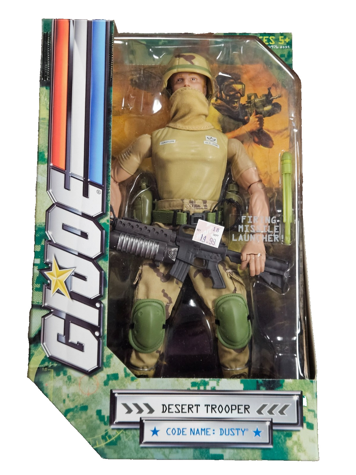GI Joe Desert Trooper Code Name Dusty 12&Prime; Action FIgure NEW 2007