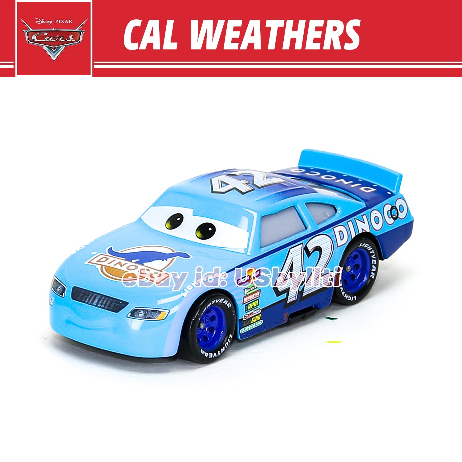 Disney Pixar Cars 3 No.42 Cal Weathers Racing Car Diecast 1:55 Metal Car Toy