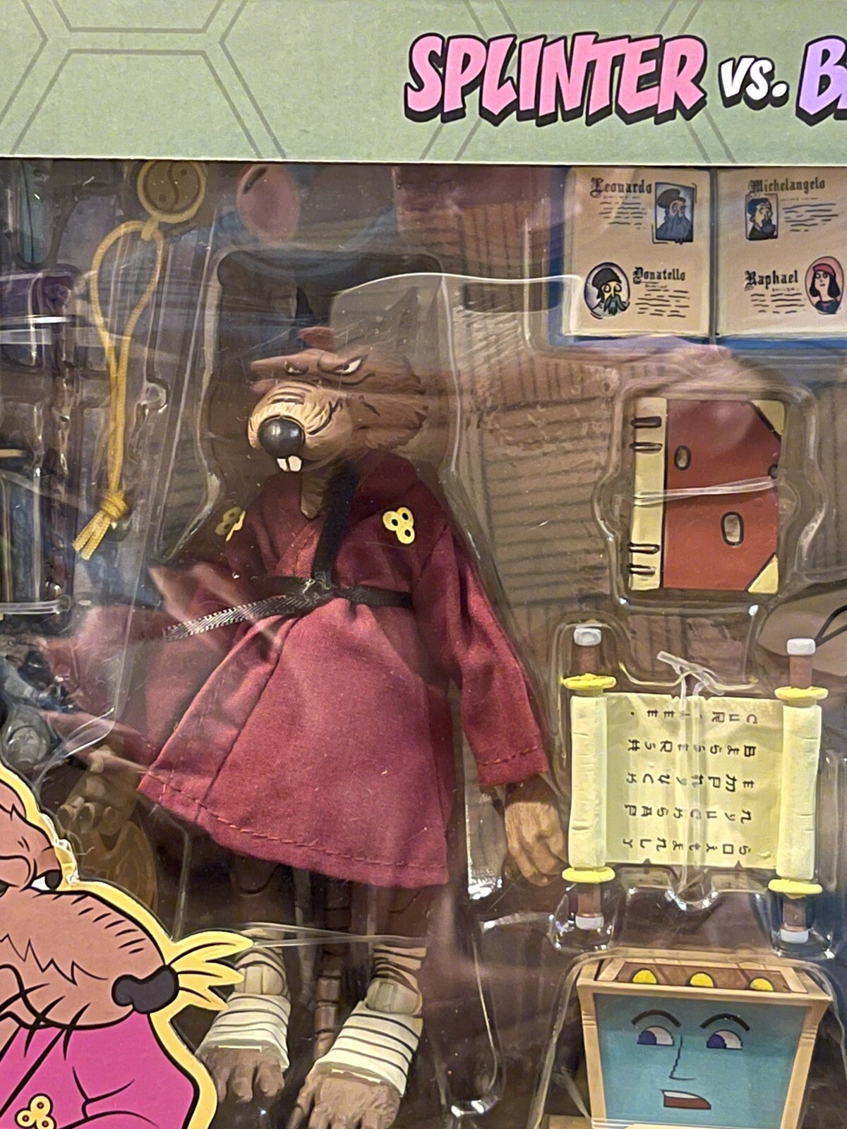 SPLINTER VS BAXTER TMNT 2 PACK NECA TARGET EXCLUSIVE IN-HAND! SAME DAY SHIP FAST