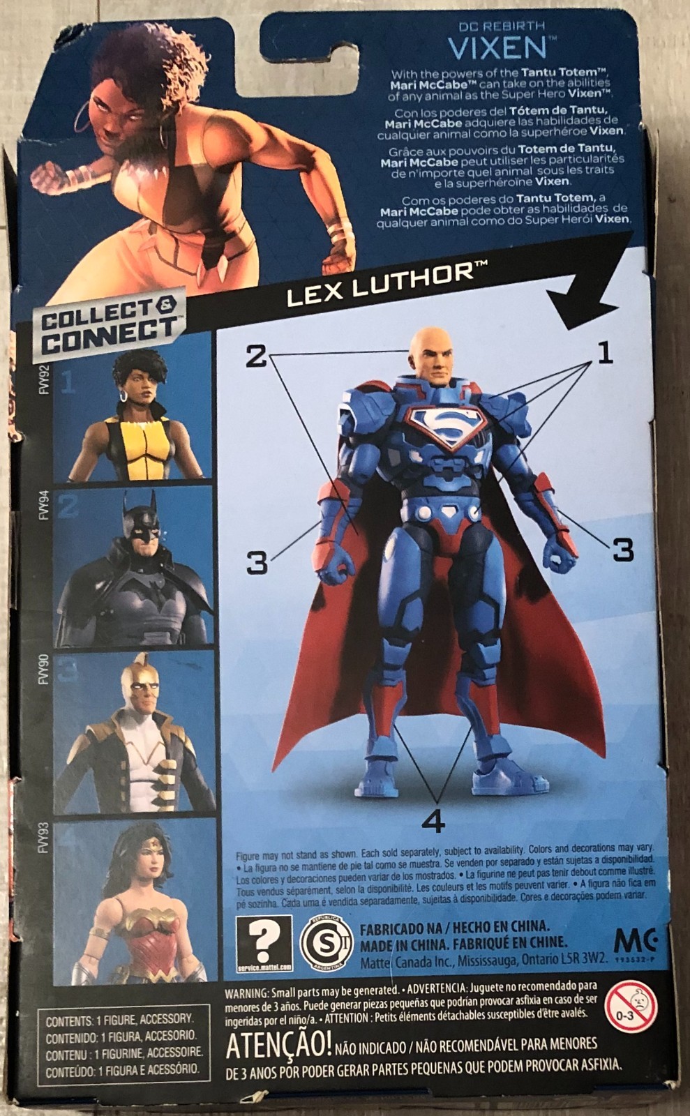 Collect & Connect Lex Luthor DC Multiverse Figure VIXEN CHRISTMAS NIP Sealed NIB