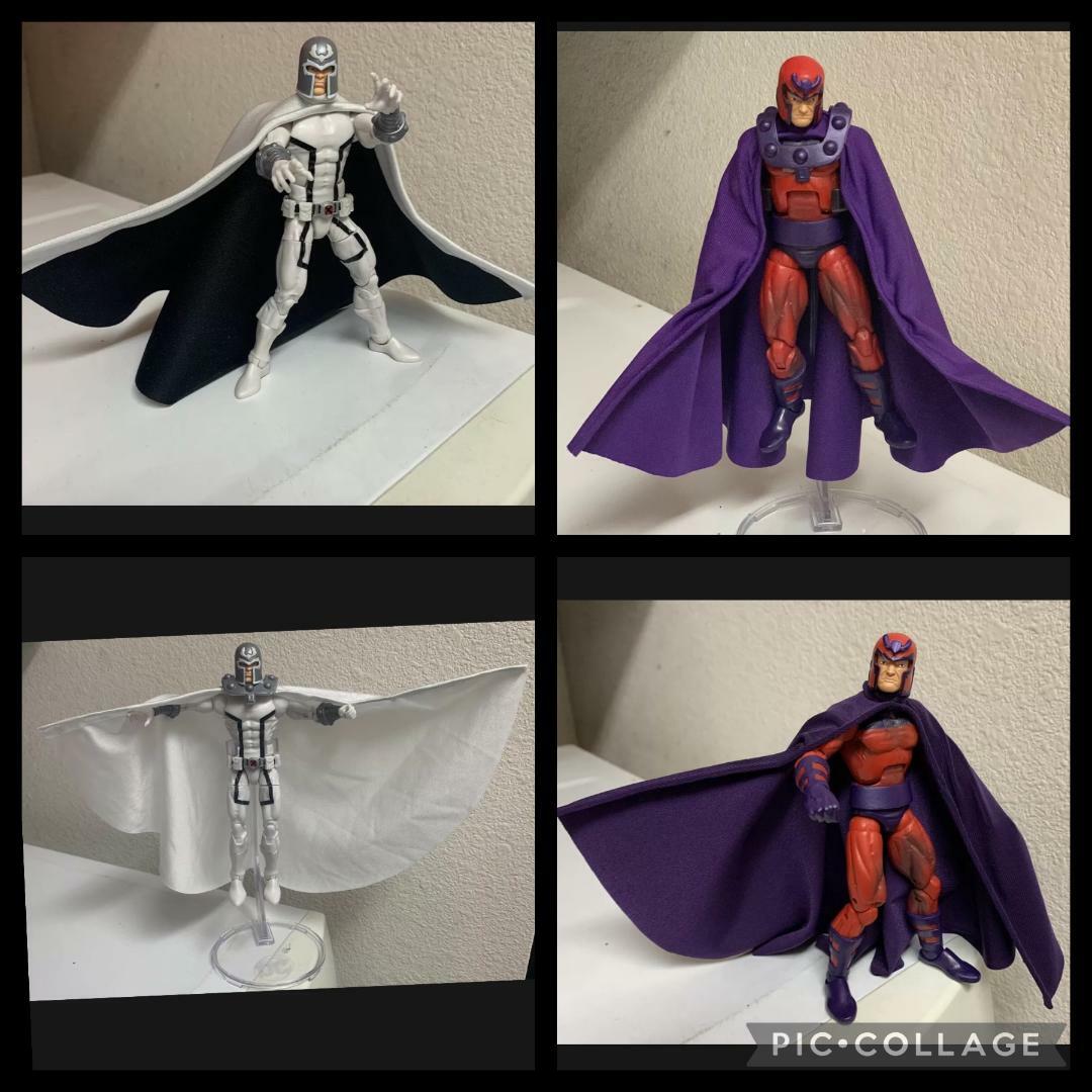 Custom Marvel Legends Magneto Purple/White Wired Cape 1:12 Moon Night NOT FIGURE