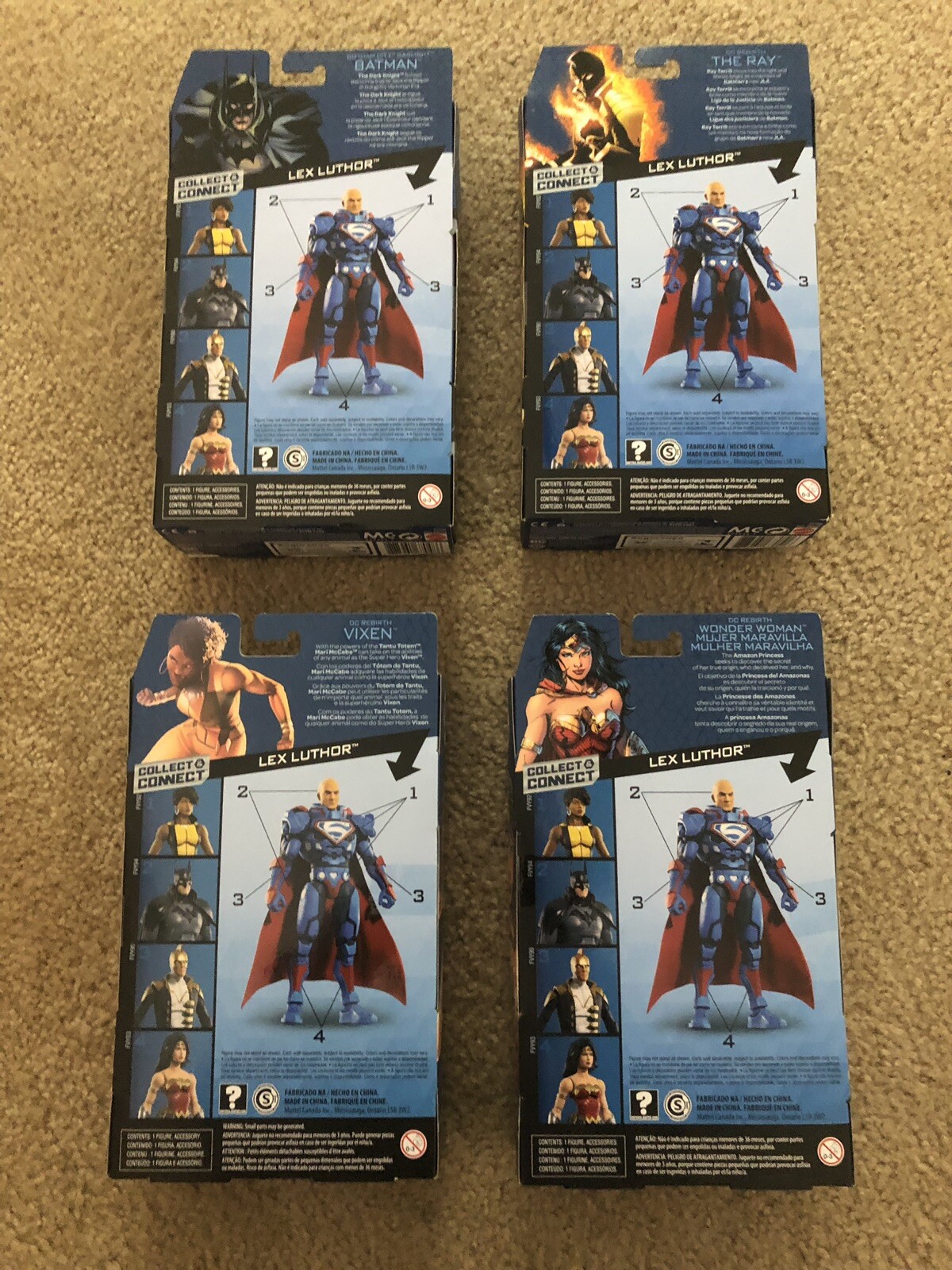 DC Multiverse Lex Luthor Collect Connect Wave Batman Ray Wonder Woman Vixen DCU