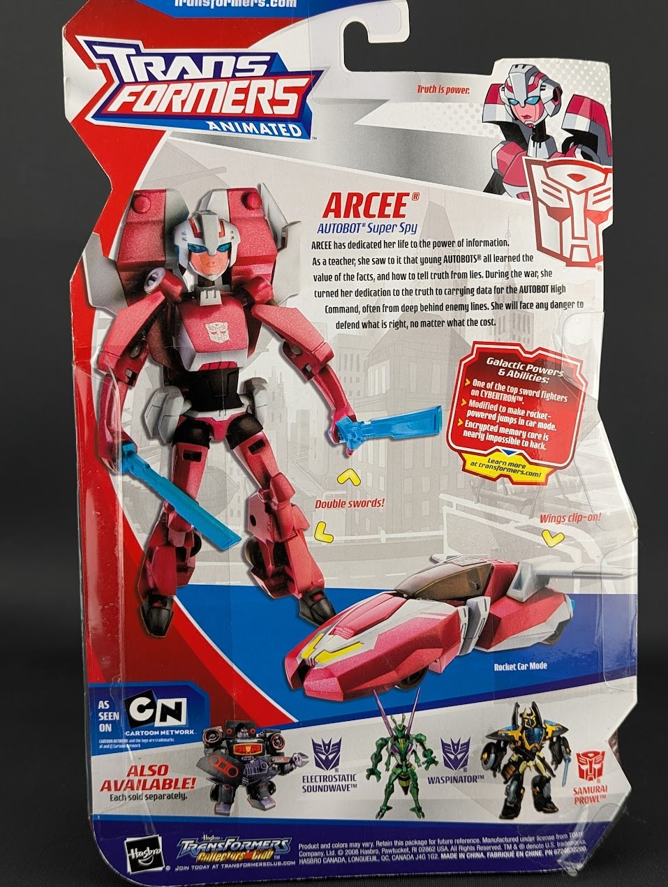 Transformers Animated Arcee SEALED Hasbro Deluxe Class TRU 2009