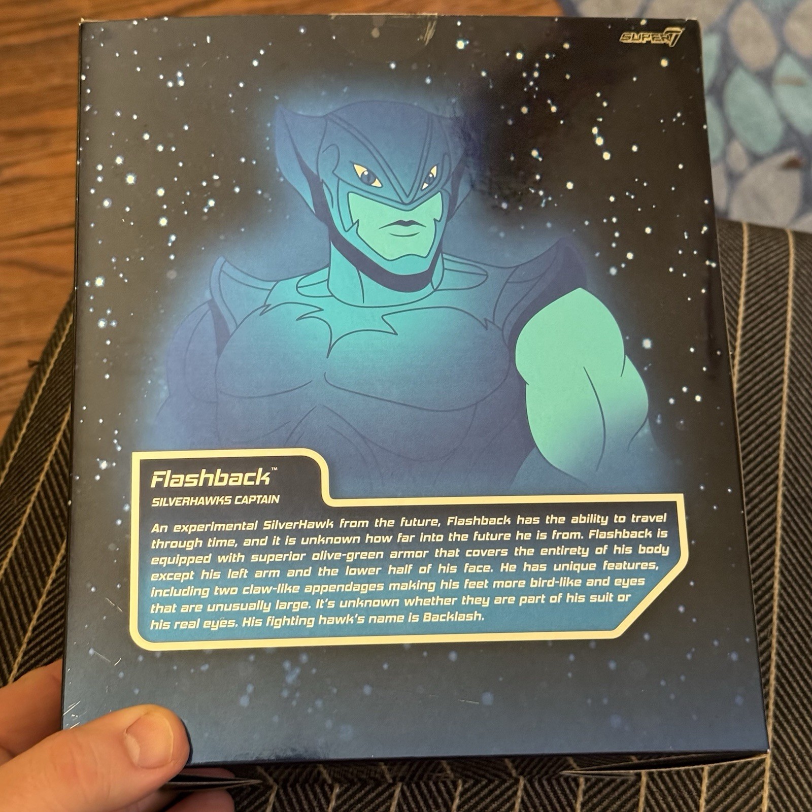 Super7 Ultimates! Silverhawks Flashback w/ Backlash (Toon) 7” Figure *MINT*