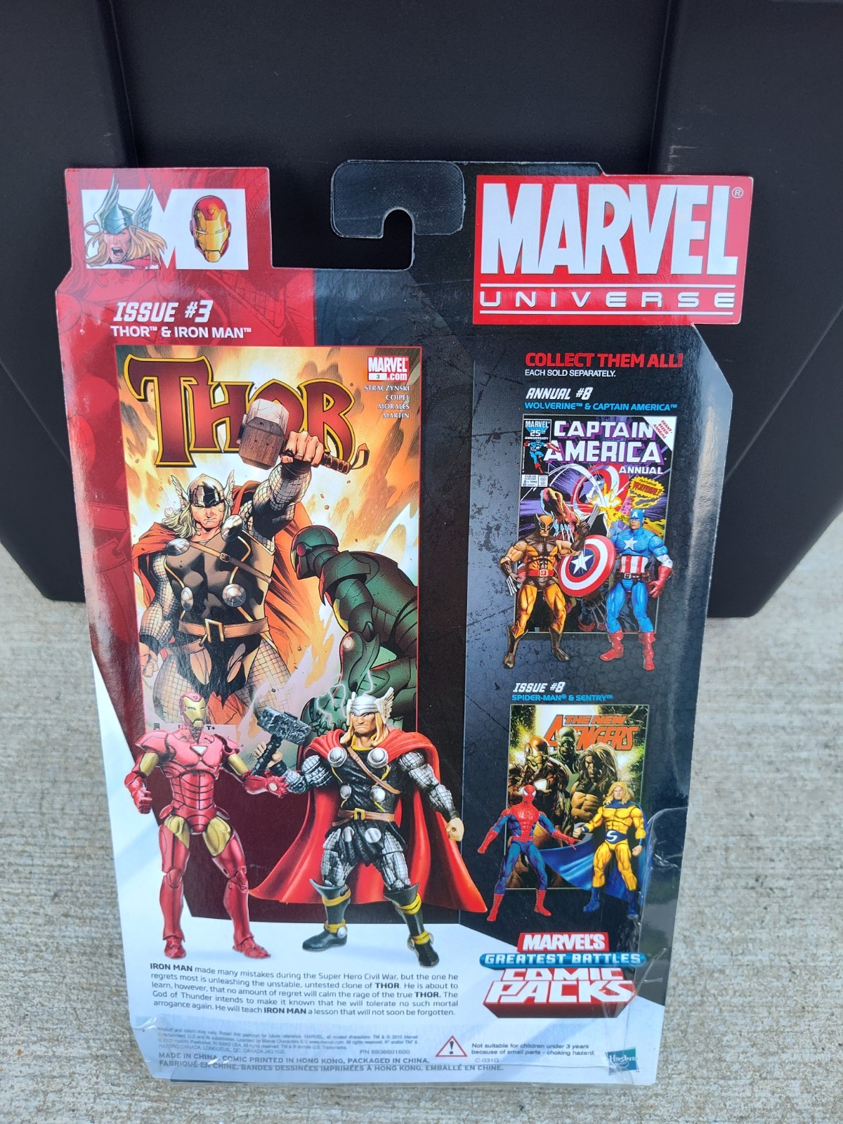 NEW Marvel&rsquo;s Greatest Battles Comic Packs Thor & Ironman Figure Set Comic H35 #2