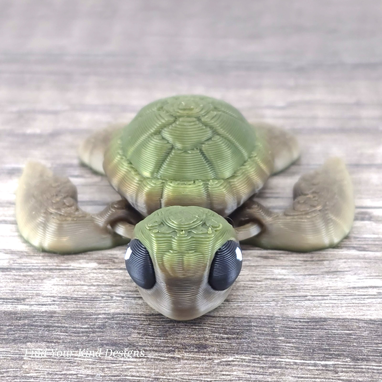 Sea Turtle Hatchling 3D Articulated Flexi Fidget Toy- Stocking Stuffer Gift