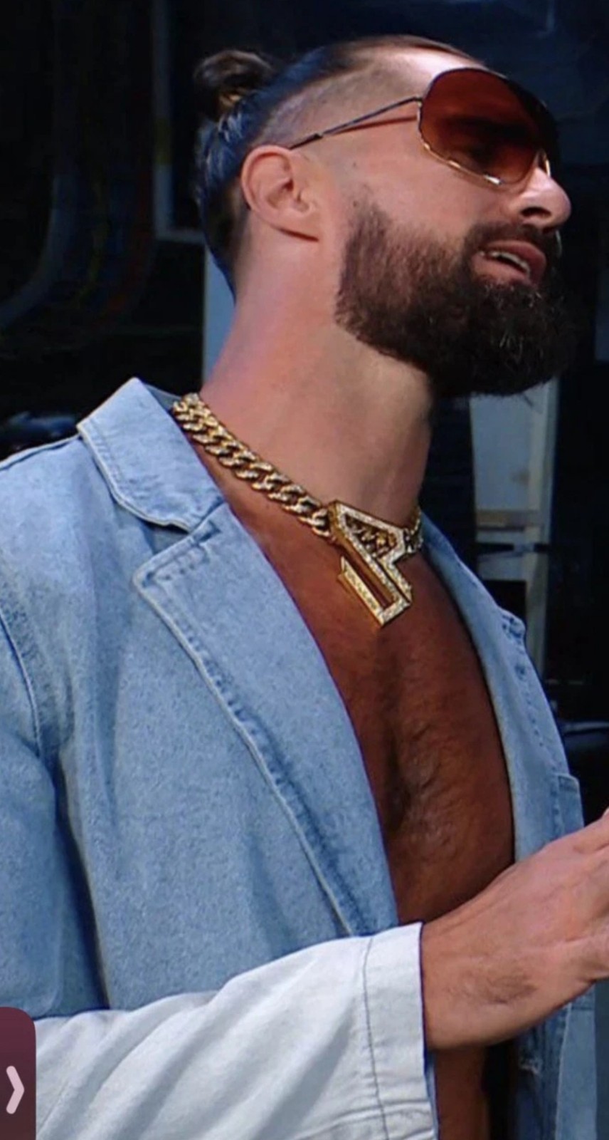 Custom Seth Rollins Style Medallion Choker Necklace For Action Figures
