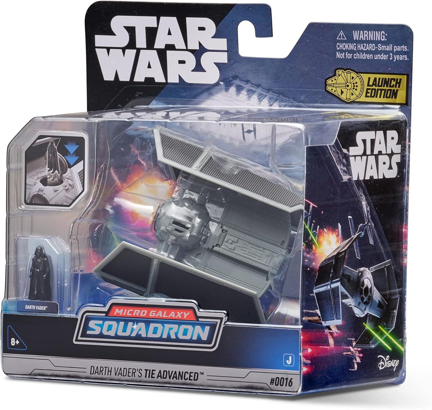 S01 #0016 Star Wars Micro Galaxy Squadron Darth Vader TIE Advanced