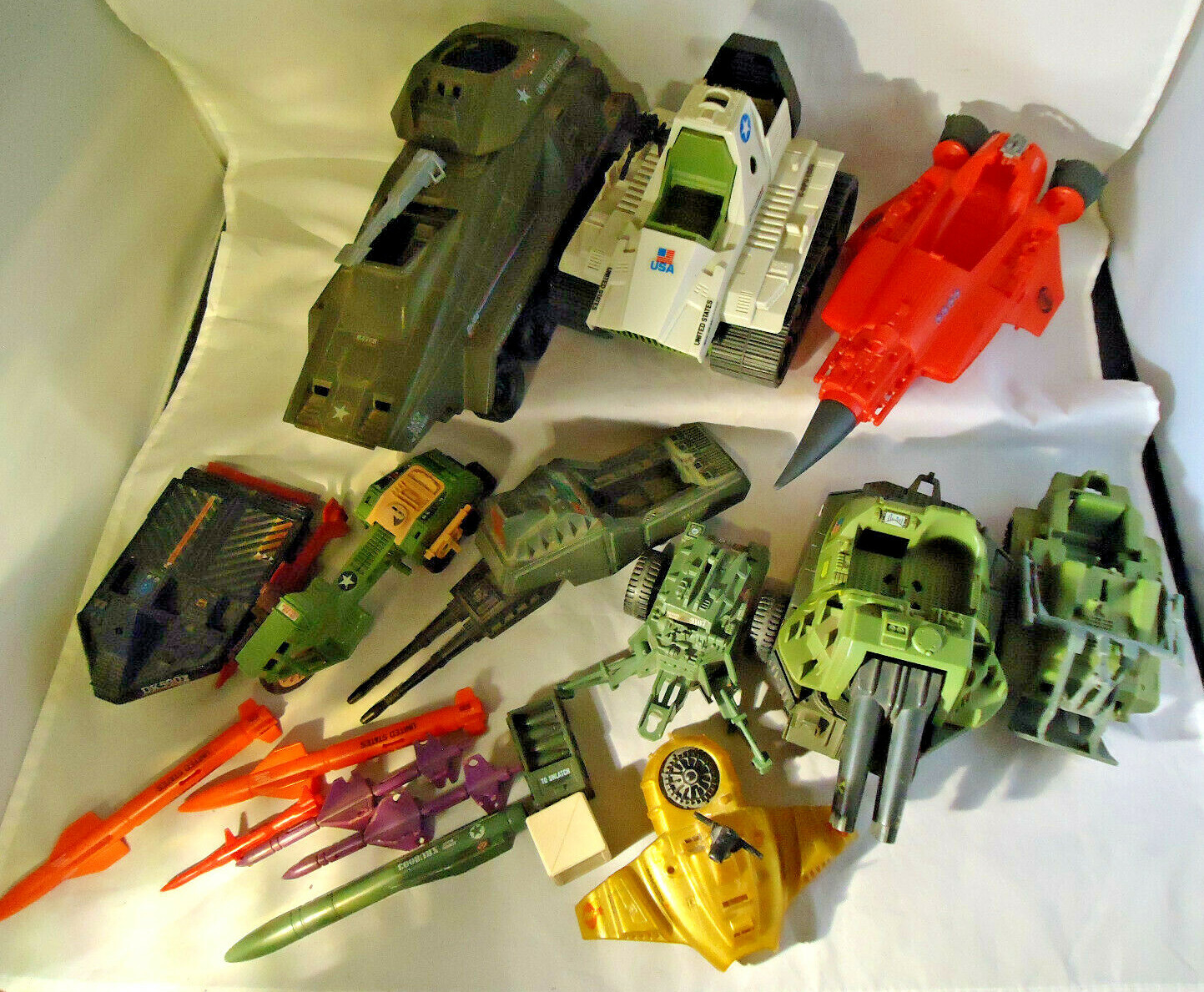 LARGE LOT VINTAGE G.I.JOE & COBRA VEHICLES HASBRO 1982, 1985-1987 ALL INCOMPLETE