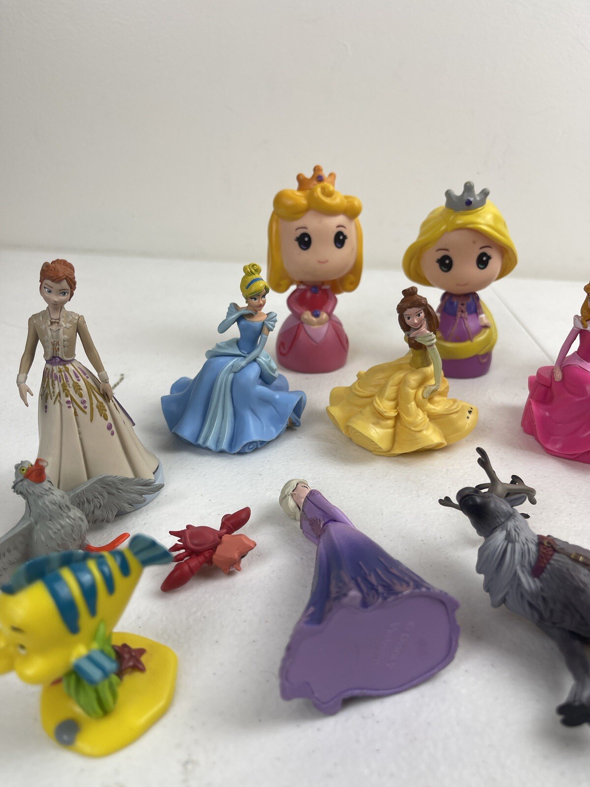Disney Collection Princess Figures Cake Topper Toddler Toys Lot Of 15