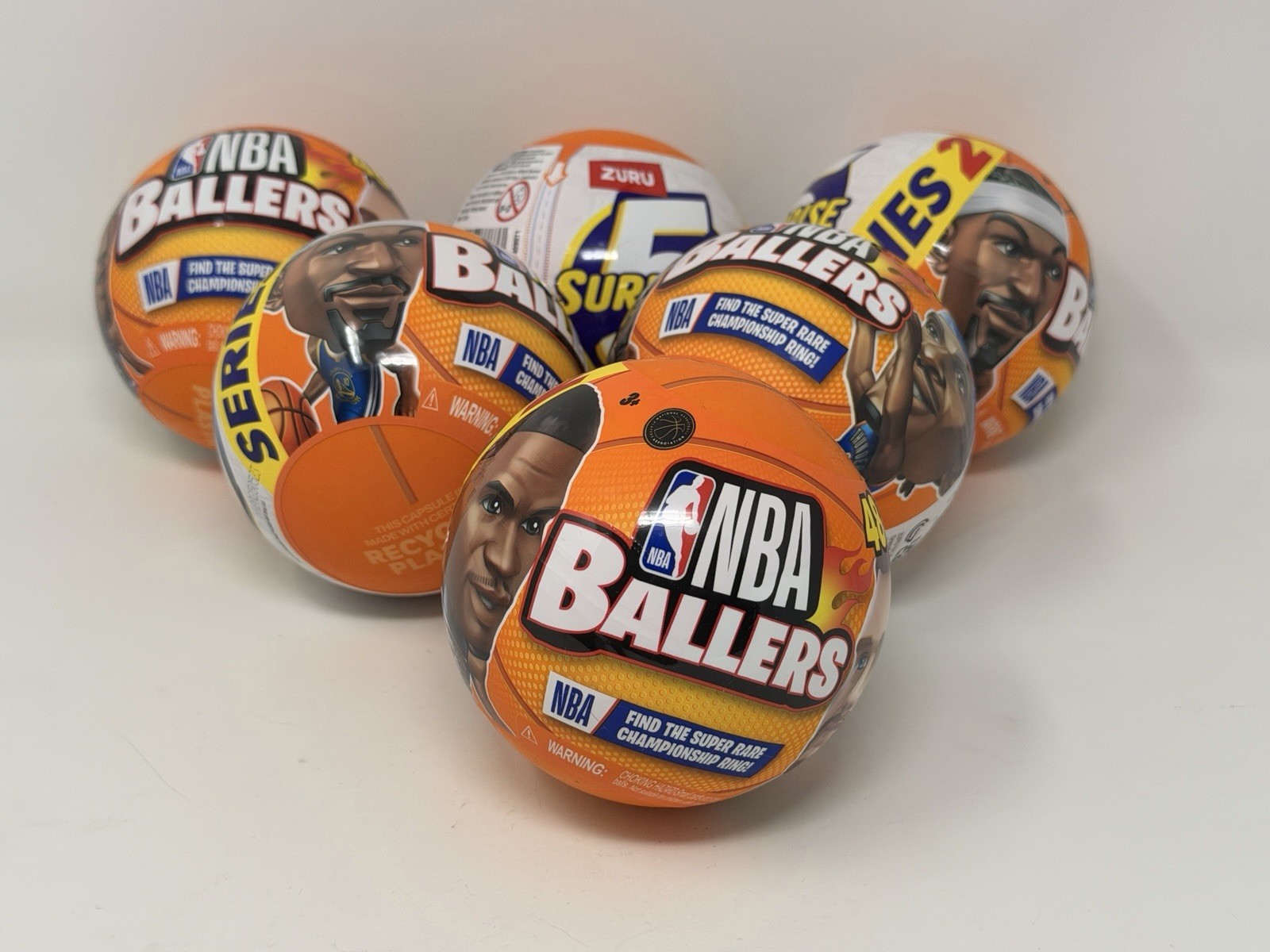 NEW 7-PACK Zuru NBA Ballers Series 2 Basketball Player Mystery Ball Capsule Toy