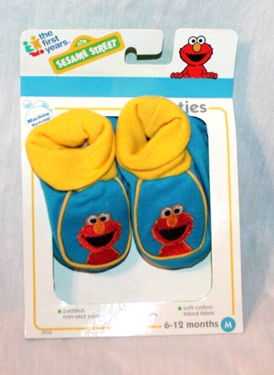 NEW IN BOX SESAME STREET ELMO BOOTIES MEDUIM 6-12 MONTHS