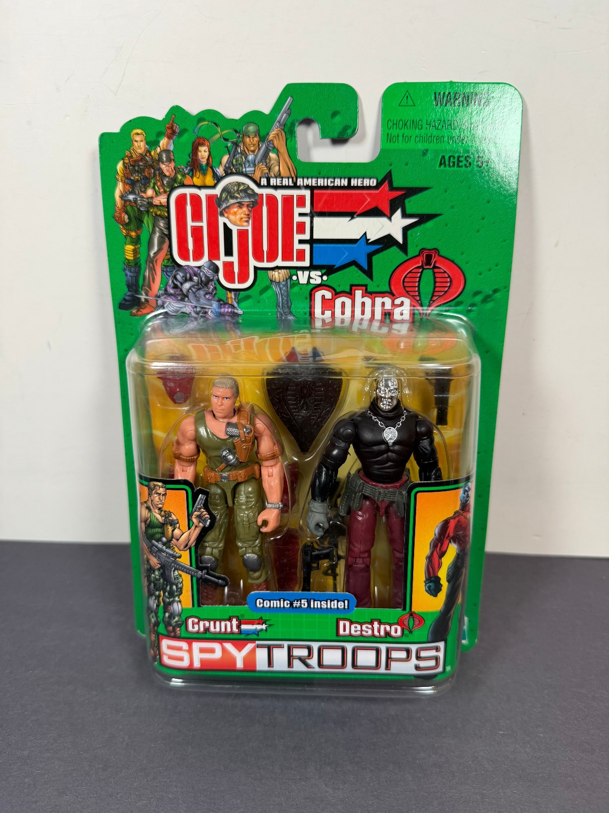 GI Joe vs Cobra Spy Troops GRUNT DESTRO 3.75&Prime; Action Figure 2 Pack