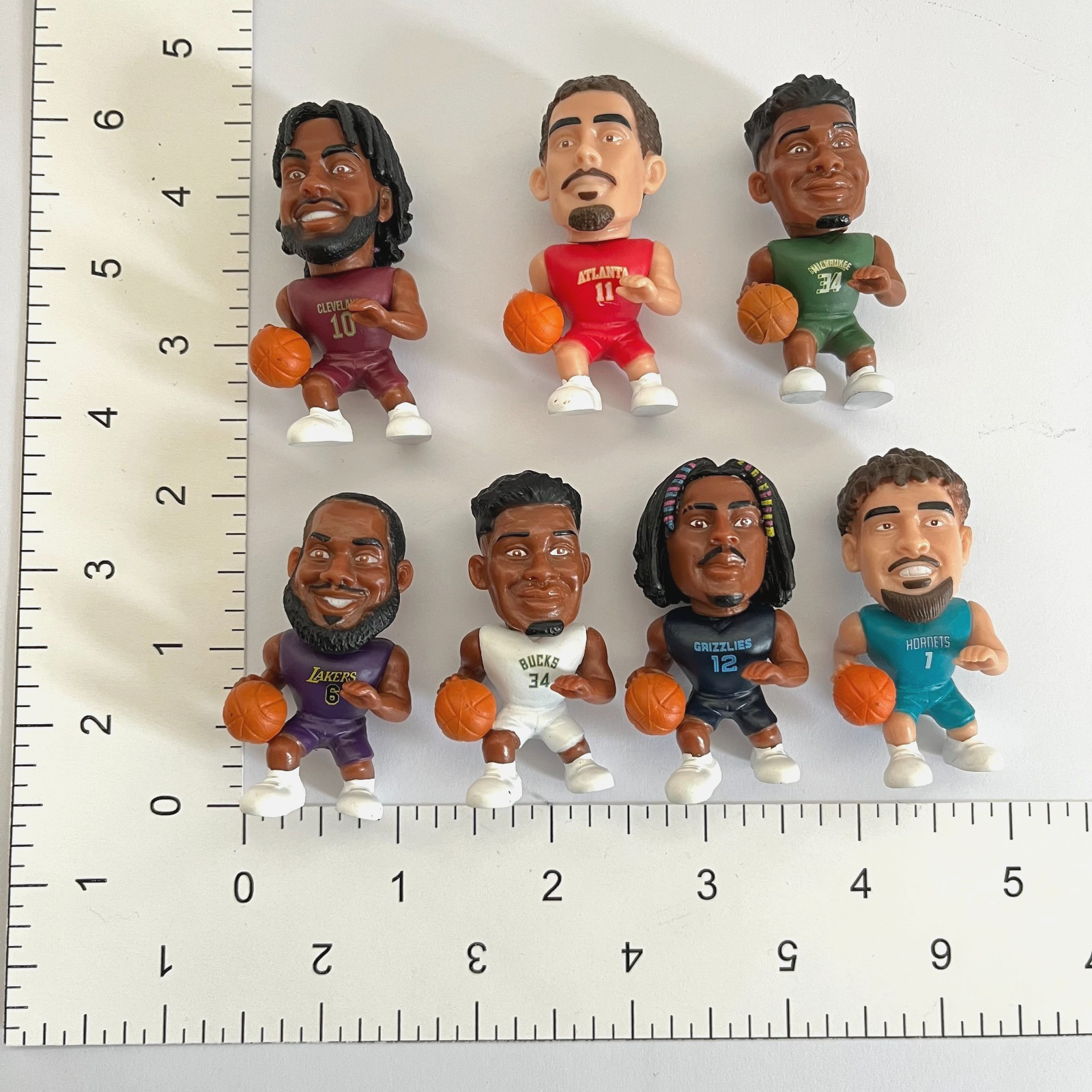 NBA Big Shot Ballers Series 2 Superstar Set 7 Minifigures Cake Topper Collectibl